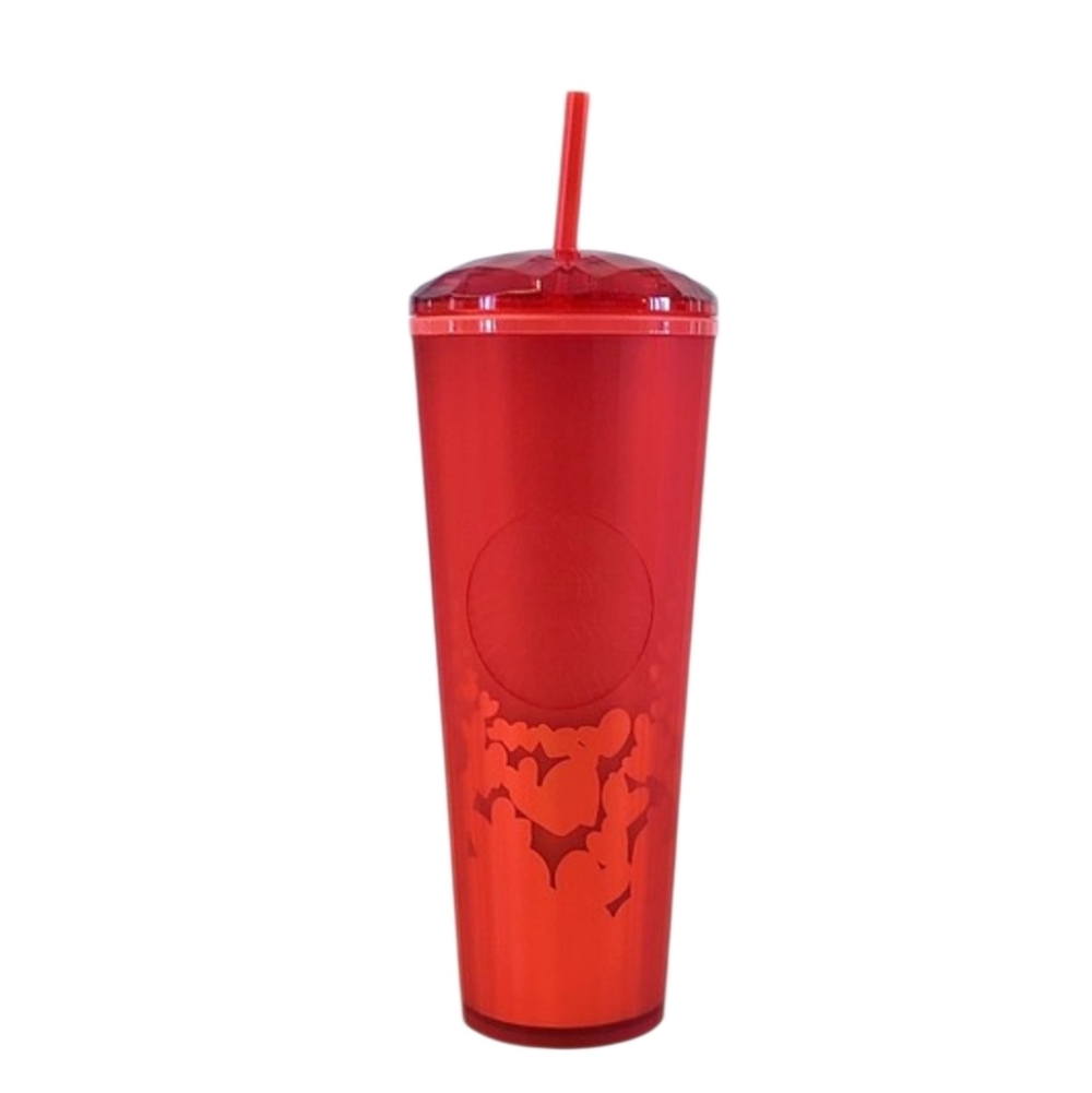 Starbucks Hearts Ombre Dome Kaleidoscope Tumbler Cold Cup 2022 Valentine's Day